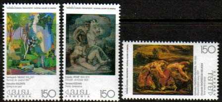 Scott #0573-0575 a set of 3, Paintings from the National Gallery of Armenia 2nd (137-139)