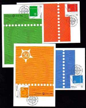 Scott #0736-0739 Maxi Cards, 50th Anniversary of Europa (347-350)