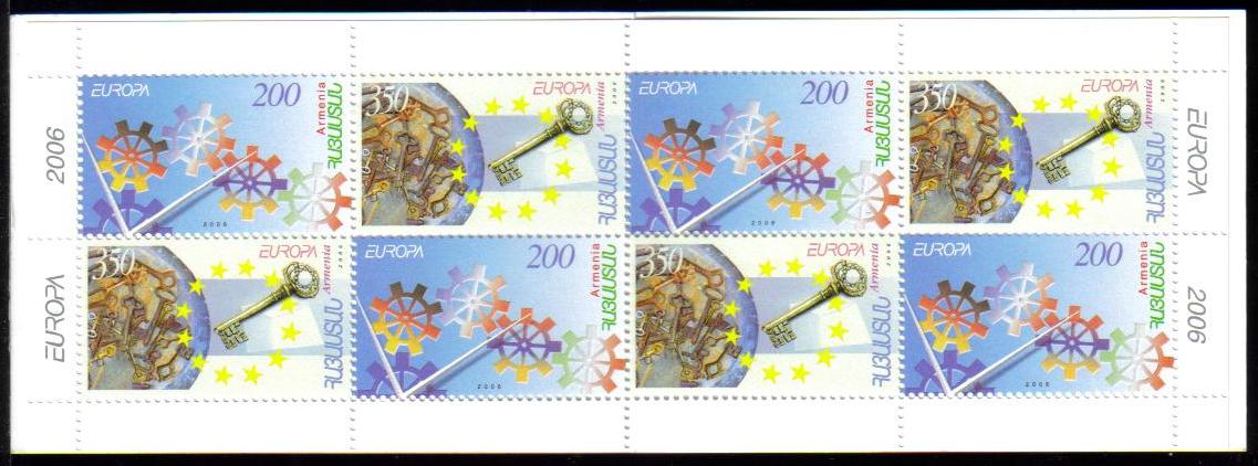 Scott #0745-0746 Booklet of 4 sets, EUROPA 2006 Integration by Youth Imagination (355-356)