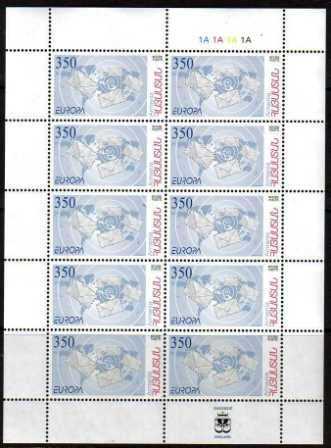 Scott #0778 Sheet of 10, EUROPA 2008 Letters (435)