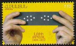 Scott #0806 a single stamp, Louis Braille Bicentennial of birth (464)