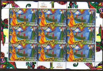 Scott #0847 Sheet of 9, Europa Children books and stories (500)