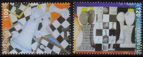 Scott #0974-5 a set of 2 Children Chess Championship (653-4)