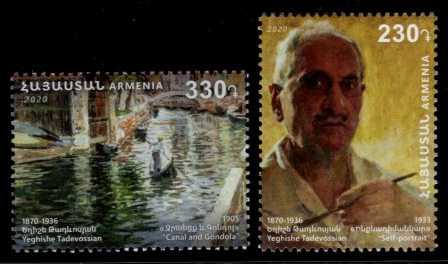 Scott #1230-1231 a set of 2, Yeghishe Tadevossian Armenian Painter (947-948)