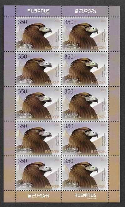 Scott #1257 Sheet of 10, 2021 Europa Eagle (985)